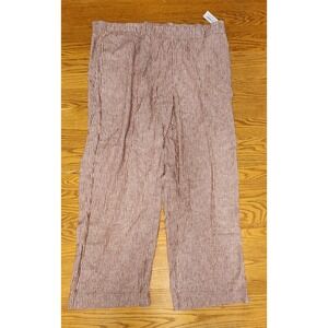 Old Navy Striped Red and Cream Linen Pants